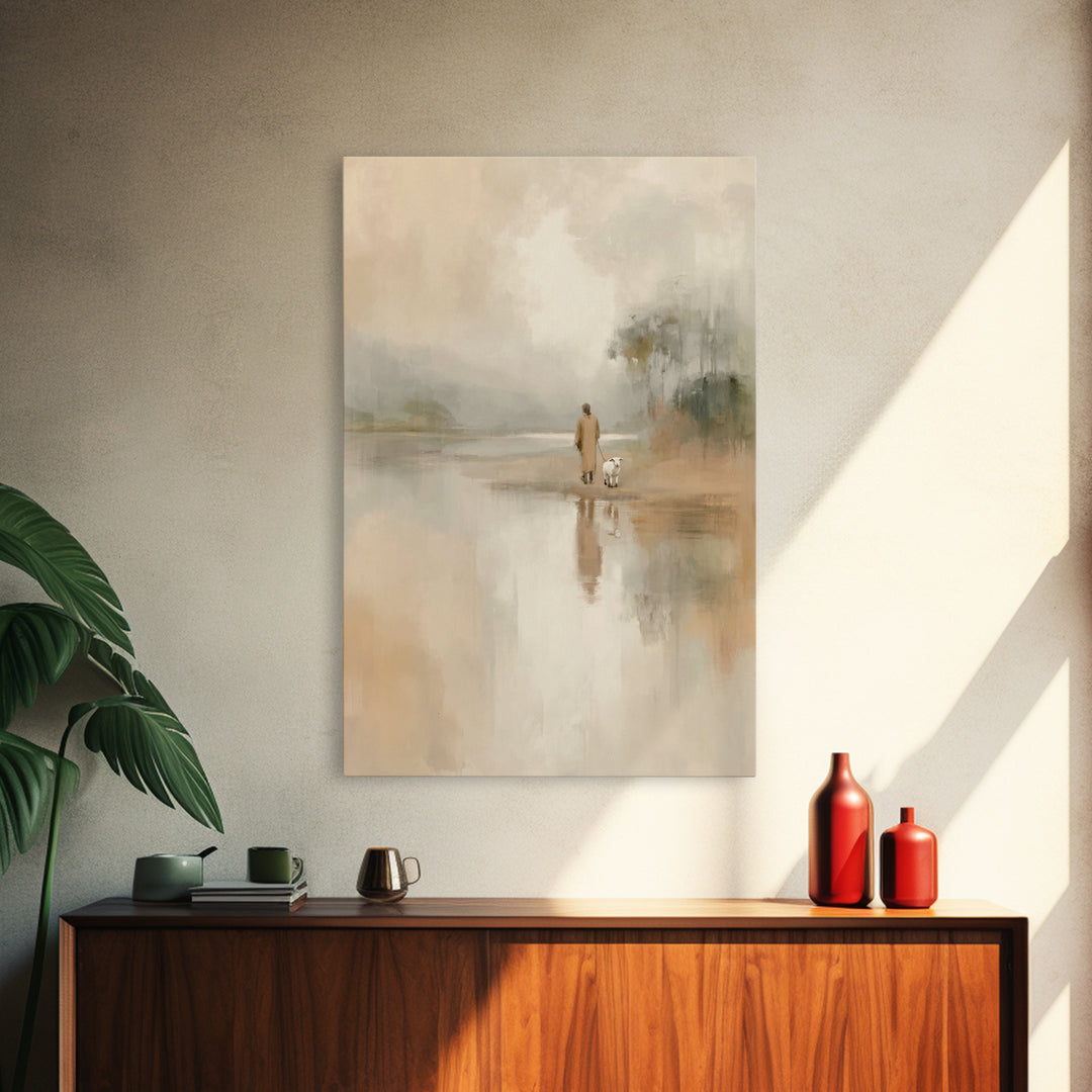 Quiet Shepherd Path – Framed Canvas Print – Christian Wall Art – Christian Art Canvas – Jesus Painting – Subtle Christian Art – Christmas A