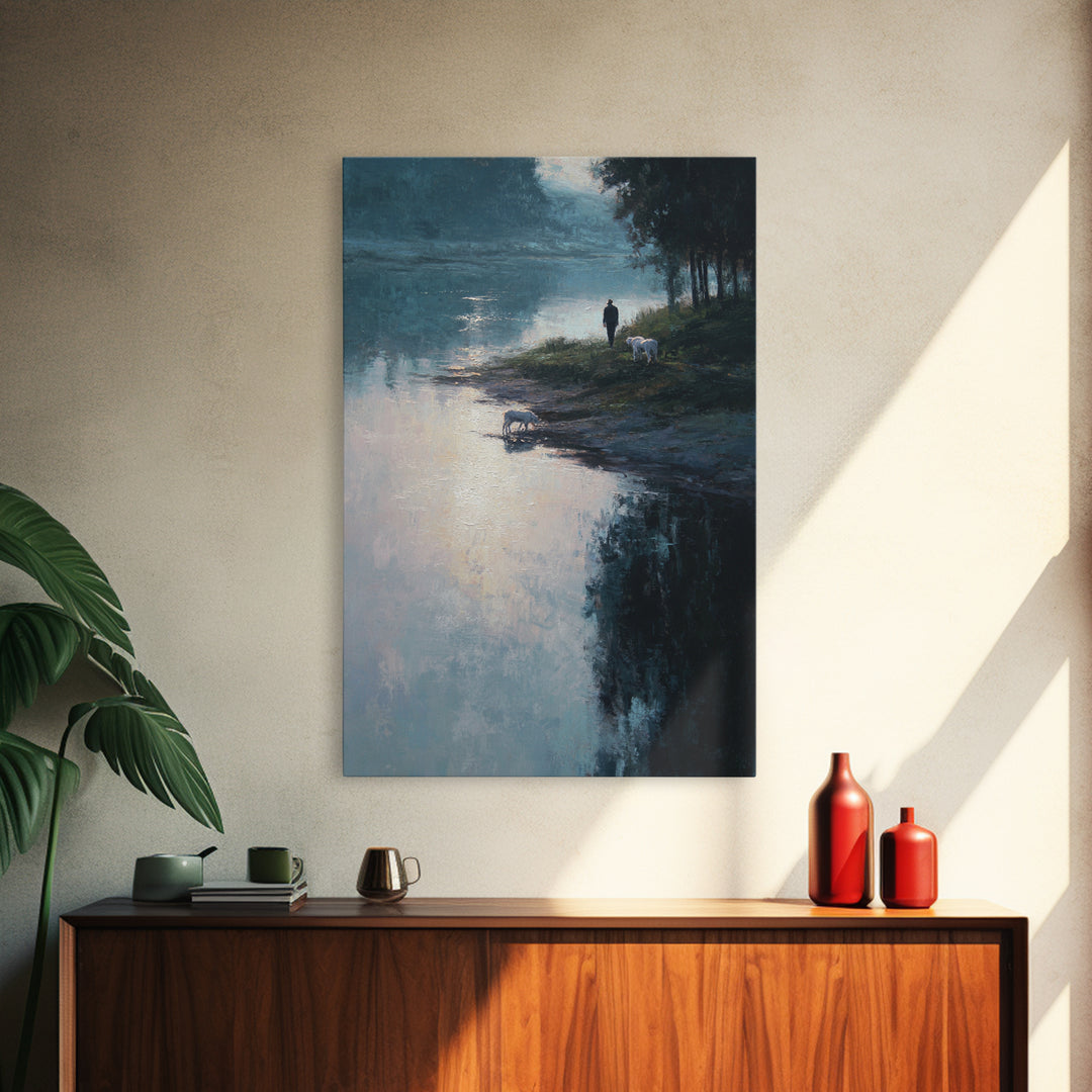 Silent Morning Hope, Framed Canvas Print, Christian Wall Art, Christian Art Canvas, Jesus Painting, Minimalist Christian Art, Christmas Art