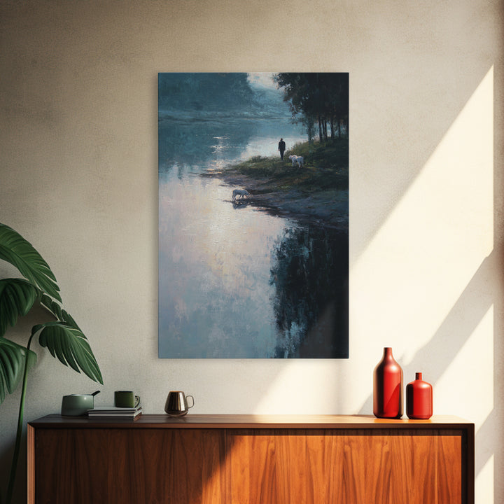 Silent Morning Hope, Framed Canvas Print, Christian Wall Art, Christian Art Canvas, Jesus Painting, Minimalist Christian Art, Christmas Art