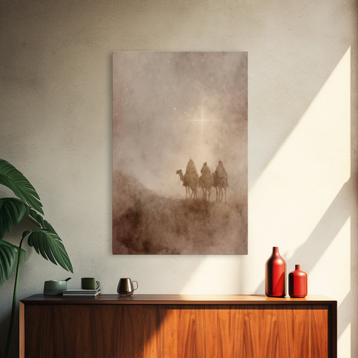 Sunrise Promise Path, Framed Canvas Print, Christian Art Canvas, Christian Wall Art, Jesus Painting, Modern Christian Art, Christian Christ