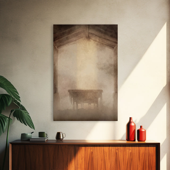 Sanctuary Light, Framed Canvas Print, Christian Art Canvas, Christian Wall Art, Subtle Christian Art, Modern Christian Art, Christian Decor