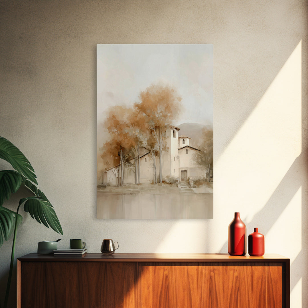 Sanctuary Stillness – Framed Canvas Print – Christian Art Canvas – Christian Wall Art – Vintage Christian Art – Christmas Art – Christian D
