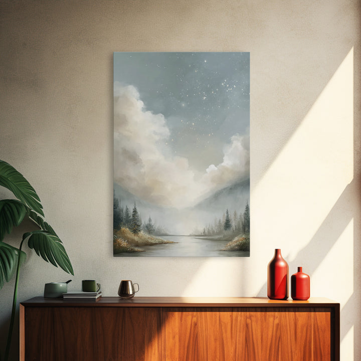 Celestial Valley – Framed Canvas Print – Christian Wall Art – Christian Art Canvas – Subtle Christian Art – Christmas Art Prints – Christia