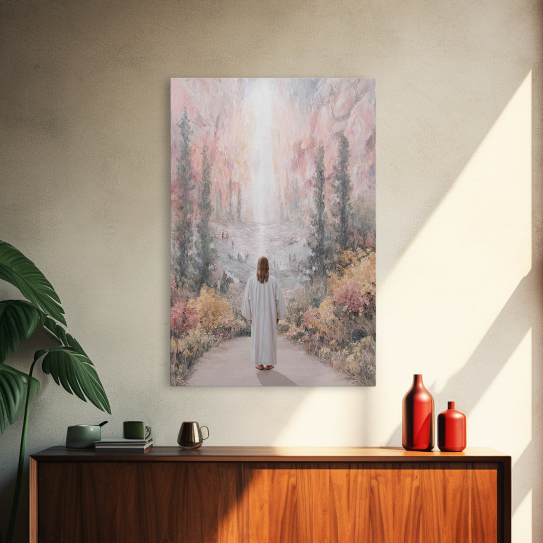 Celestial Path – Framed Canvas Print – Christian Wall Art – Jesus Painting – Christian Art Canvas – Christmas Art – Christian Decor