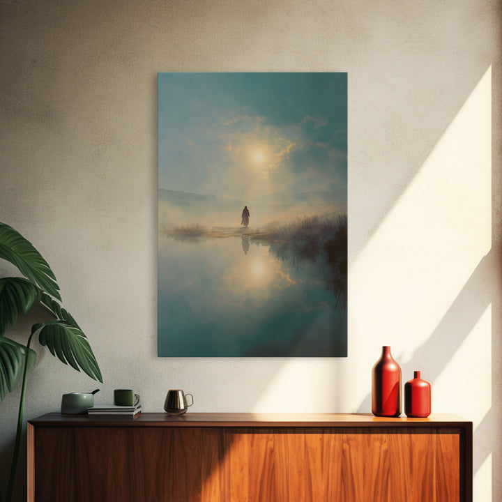 Radiant Dawn – Framed Canvas Print – Jesus Wall Art – Christian Art Print – Modern Christian Art – Christmas Art – Christian Gift Ideas