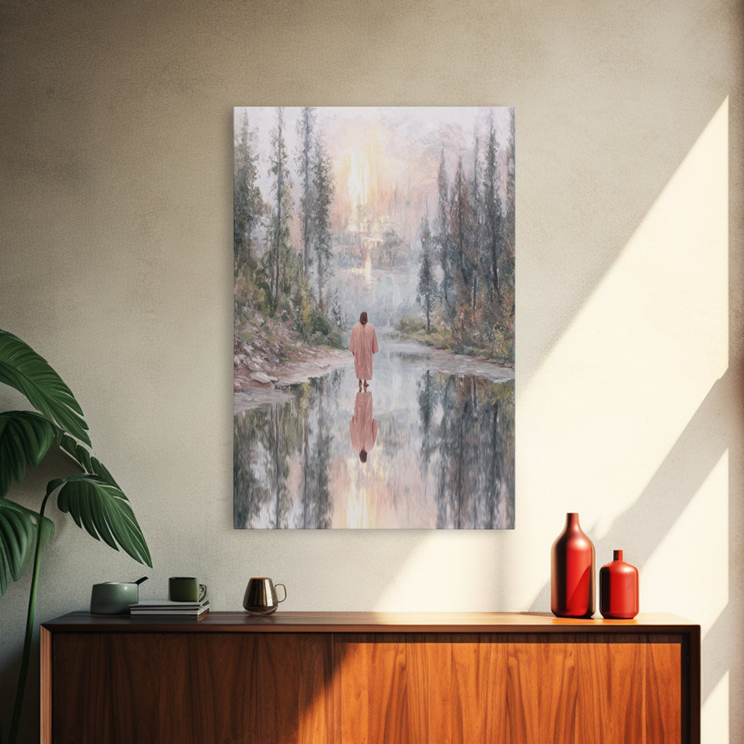Eternal Light – Framed Canvas Print – Christian Art Work – Jesus Canvas Art – Subtle Christian Art – Christian Christmas Art – Christian De