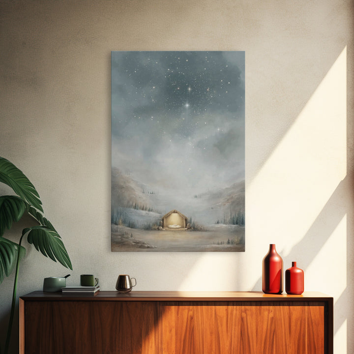 Star of Bethlehem – Framed Canvas Print – Christmas Art – Christian Wall Art – Christian Art Canvas – Christian Christmas Decor – Christian