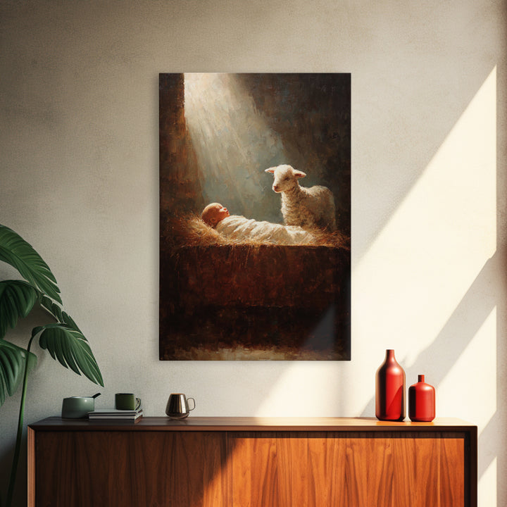 Radiant Child Hope, Framed Canvas Print, Christian Wall Art, Jesus Painting, Christian Christmas Art, Christmas Canvas Wall Art, Christian