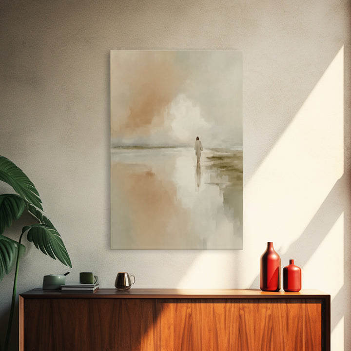 Graceful Shore Path | Framed Canvas Print | Christian Wall Art | Christian Art Canvas | Modern Christian Art | Subtle Christian Art | Chris