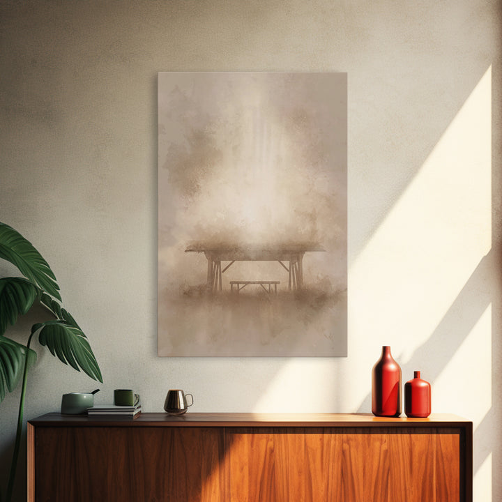 Holy Stable Promise, Framed Canvas Print, Christian Wall Art, Christmas Art Prints, Christian Christmas Art, Minimalist Christian Art, Chri