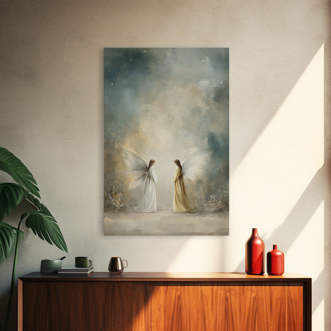 Heavenly Dawn Grace – Framed Canvas Print – Christian Wall Art – Christian Art Canvas – Christmas Art – Christian Decor – Modern Art