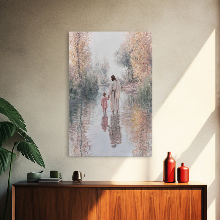 Riverside Calling – Framed Canvas Print – Christian Wall Art – Christian Art Canvas – Subtle Christian Art – Christian Paintings – Christia