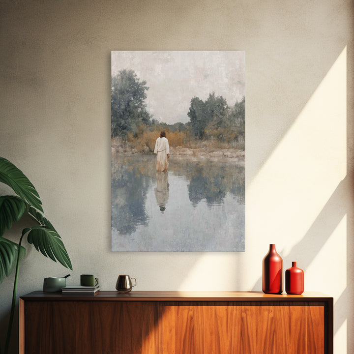 Silent Journey | Framed Canvas Print | Subtle Christian Art | Christian Wall Art | Christian Art Canvas | Large Christian Painting | Christ
