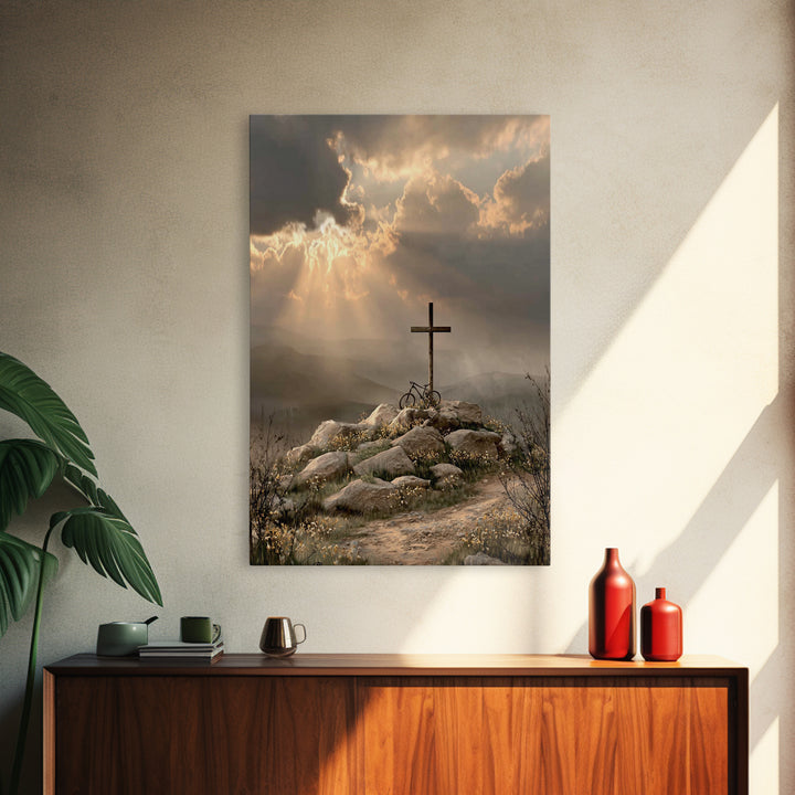 Rays Of Mercy | Framed Canvas Print | Christian Wall Art | Christian Art | Christian Art Canvas | Large Christian Art | Christian Gift Idea