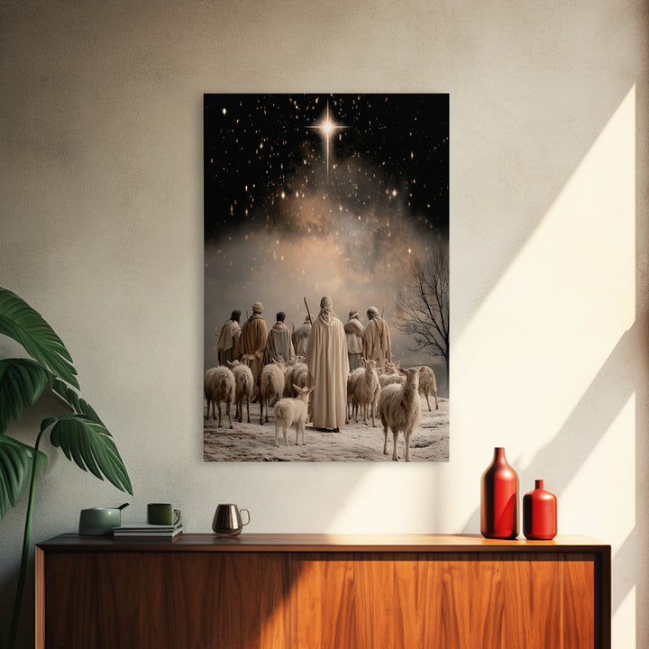 Bethlehem Plains | Framed Canvas Print | Christmas Art Prints | Christian Art Canvas | Christian Wall Art | Vintage Christian Art | Christi