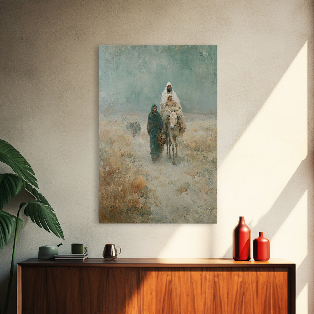 Sacred Refuge Path – Framed Canvas Print – Christian Art Canvas – Christian Wall Art – Christmas Art – Jesus Painting – Christian Decor
