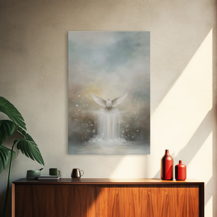 Spirit Of Peace – Framed Canvas Print – Christian Art Canvas – Christian Wall Art – Christian Art – Christian Gift – Minimalist Christian A