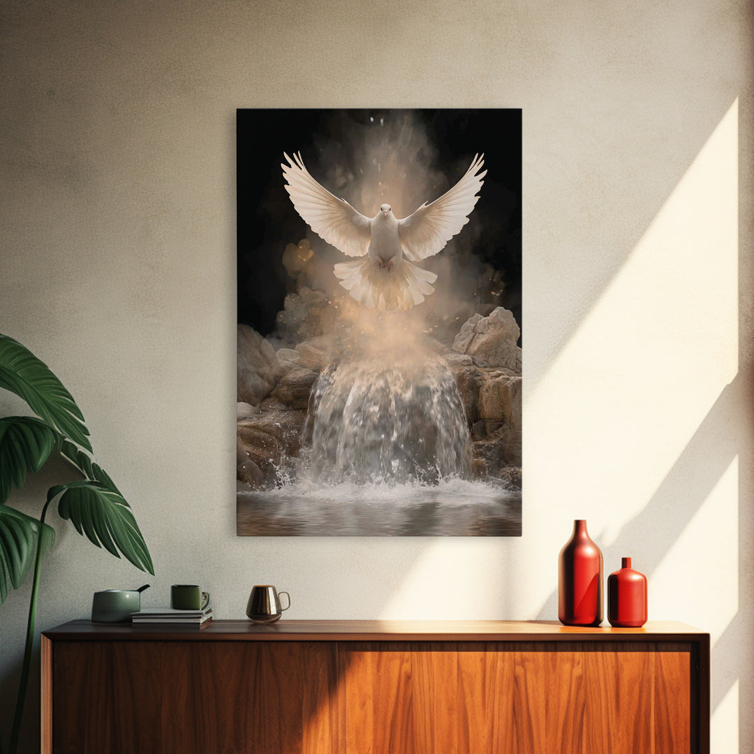 Living Water Light – Framed Canvas Print – Christian Art Canvas – Christian Wall Art – Christian Art – Christian Painting – Christian Gift