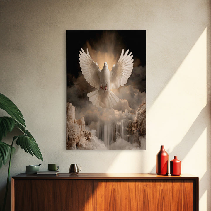 Divine Peace Wings | Framed Canvas Print | Christian Christmas Art | Christian Art Canvas | Christian Wall Art | Christian Decor | Christia