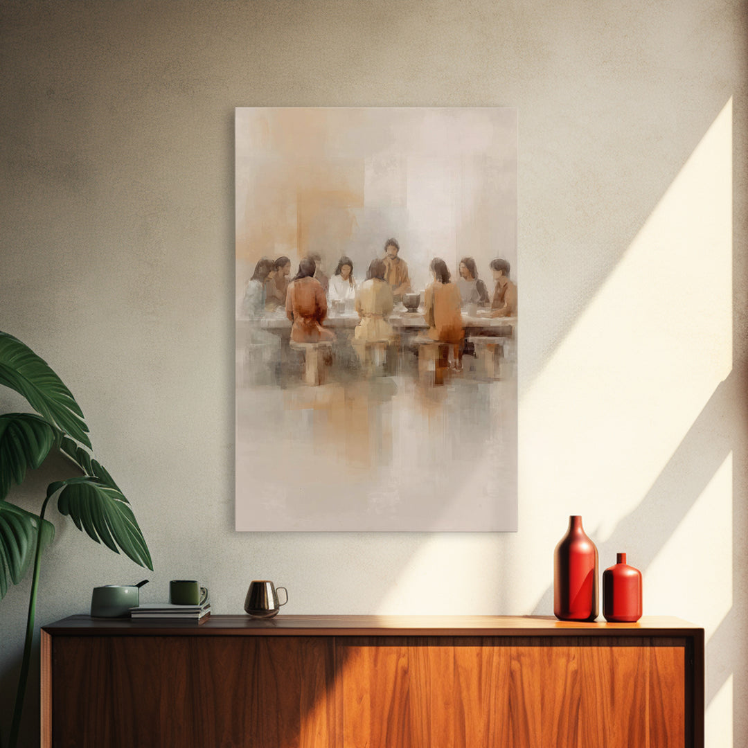 Graceful Supper – Framed Canvas Print – Christian Wall Art – Christian Art Work – Jesus Painting – Christmas Art – Christian Art Canvas – C
