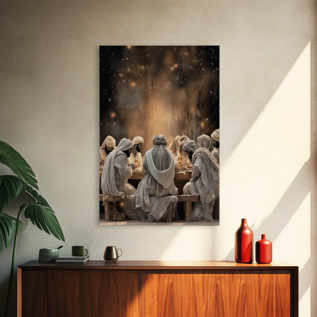 Sacred Illumination – Framed Canvas Print – Christian Art Canvas – Christian Painting – Jesus Wall Art – Christmas Art – Christian Decor –