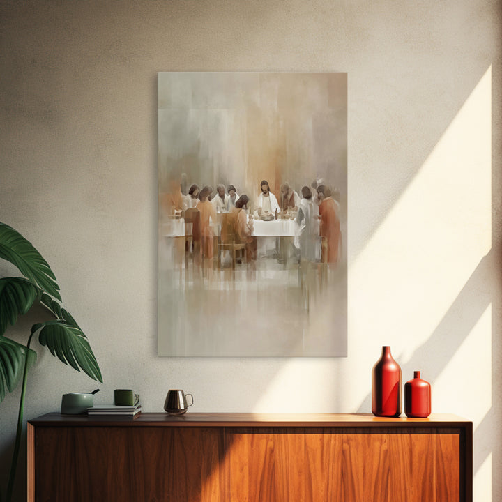 Table Of Grace – Framed Canvas Print – Christian Wall Art – Jesus Painting – Christian Art Canvas – Modern Christian Art – Christian Decor