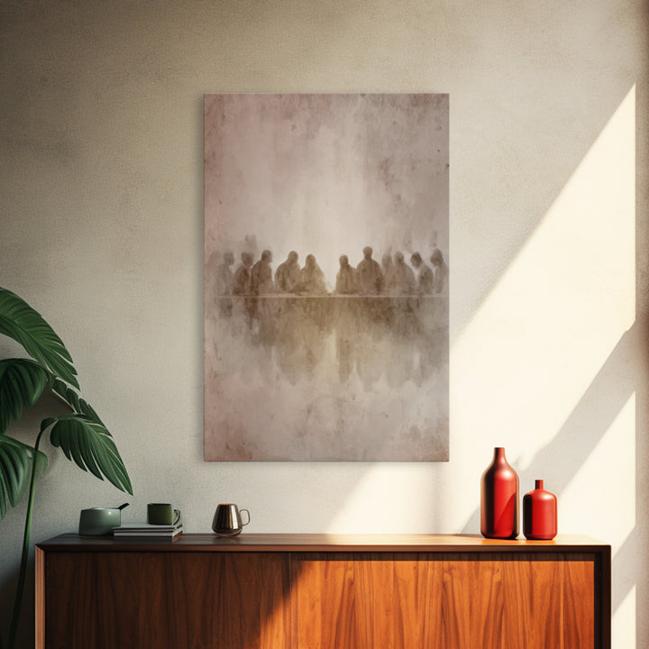 Eternal Fellowship, Framed Canvas Print, Christian Wall Art, Christian Art Canvas, Abstract Christian Art, Jesus Painting, Christian Decor