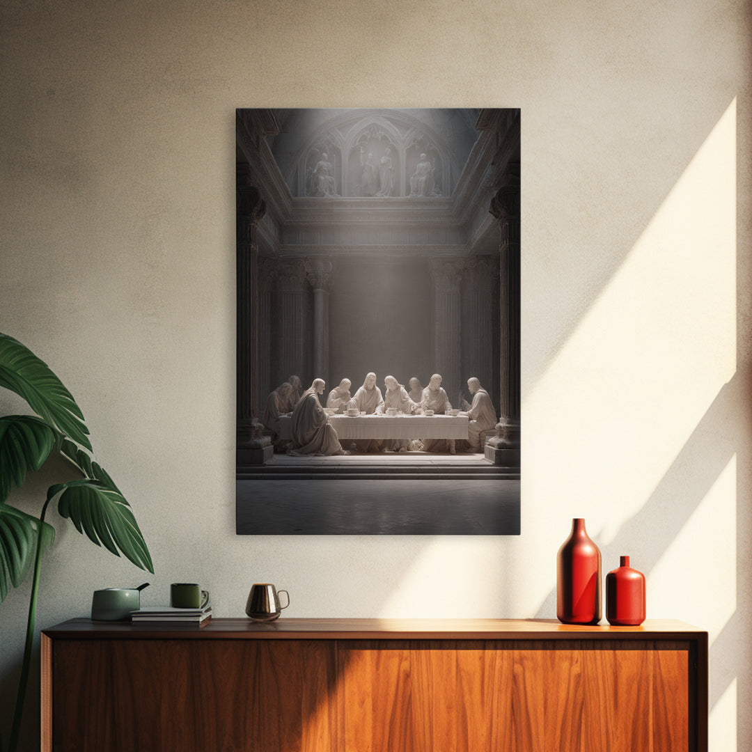 Holy Sanctuary Light – Framed Canvas Print – Christian Art Canvas – Jesus Painting – Moody Christian Art – Christian Wall Art – Christian D