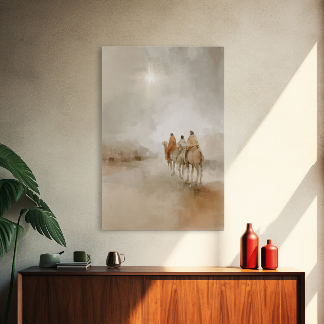 Journey Of Faith | Framed Canvas Print | Christian Art Canvas | Christian Christmas Art | Christian Wall Art | Christmas Canvas Wall Art |