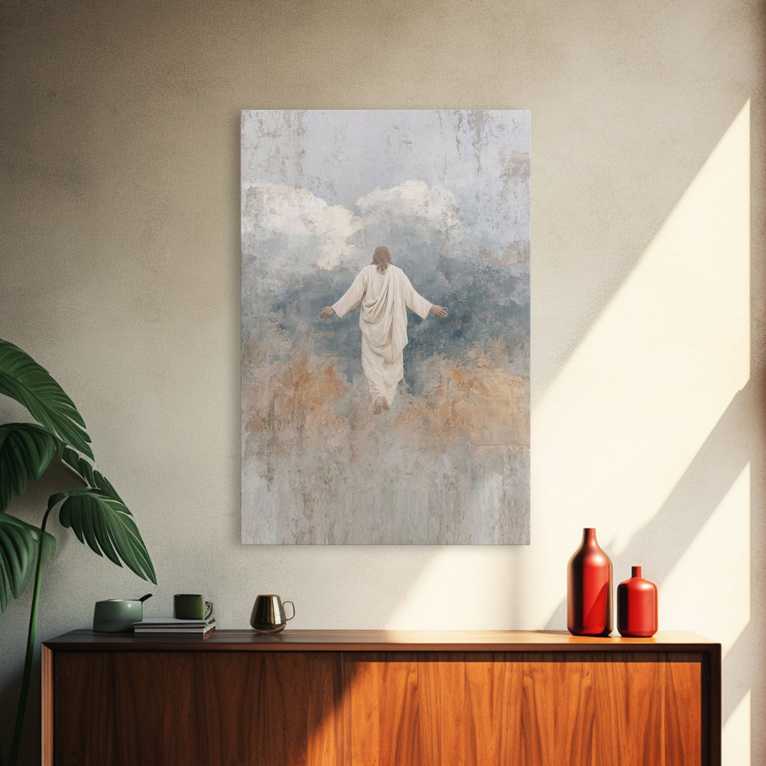 Eternal Light – Framed Canvas Print – Jesus Painting – Christian Art Canvas – Christian Wall Art – Christian Art – Large Christian Painting