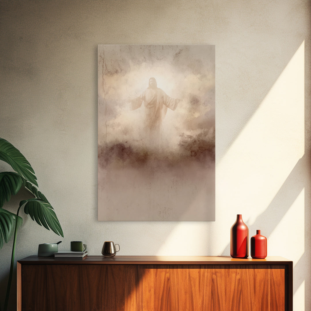 Glory Revealed, Framed Canvas Print, Jesus Painting, Christian Art Canvas, Christian Wall Art, Christian Art Work, Large Christian Painting