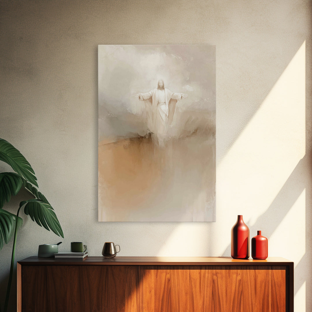 Heavenly Grace – Framed Canvas Print – Christian Wall Art – Jesus Painting – Christian Christmas Art – Christian Art