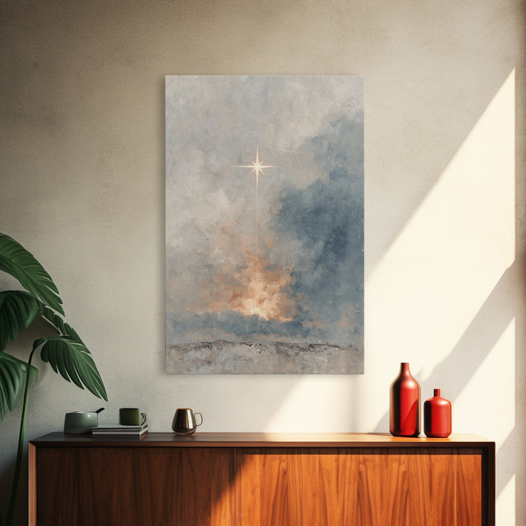 Shepherd’s Journey – Framed Canvas Print – Christian Wall Art – Christian Art Canvas – Christmas Art – Christian Christmas Art – Christian