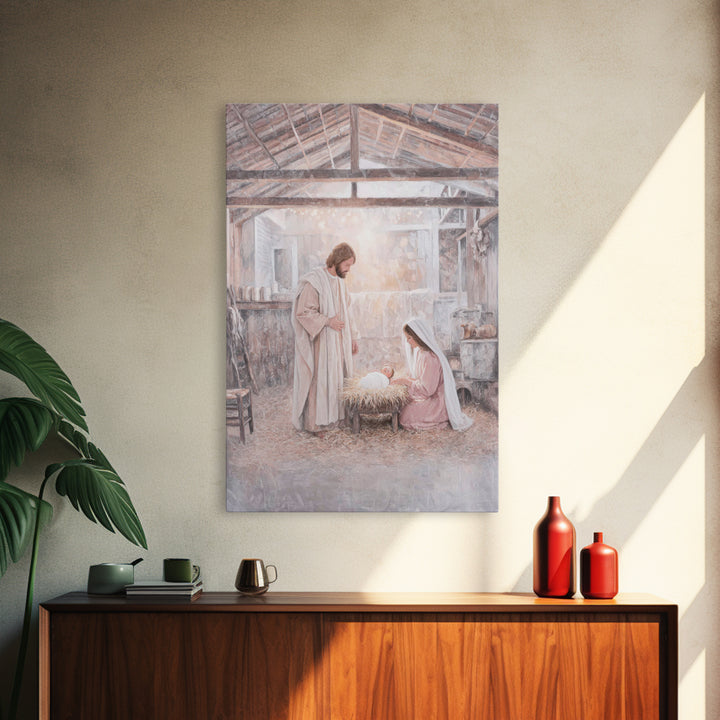 Bethlehem Peace | Framed Canvas Print | Christian Wall Art | Christian Art Canvas | Jesus Painting | Christmas Art | Christian Christmas