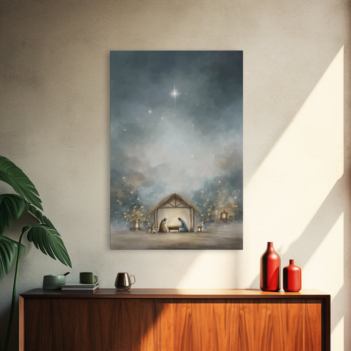 Bethlehem Wonder – Framed Canvas Print – Christian Wall Art – Christian Art Canvas – Christmas Art – Christian Christmas Art – Christian De