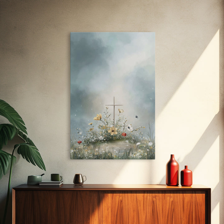 Heaven’s Bloom | Framed Canvas Print | Christian Wall Art | Christian Art Canvas | Christian Art Print | Christian Art Work | Subtle Christ