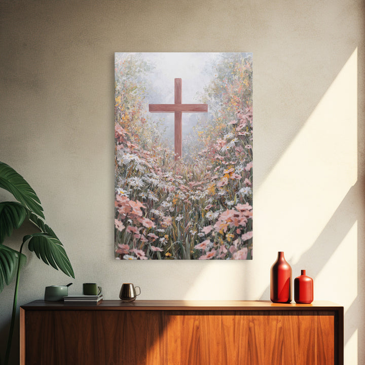 Pathway Of Faith – Framed Canvas Print – Christian Wall Art – Christian Art Canvas – Christian Art Work – Christian Decor – Modern Christia