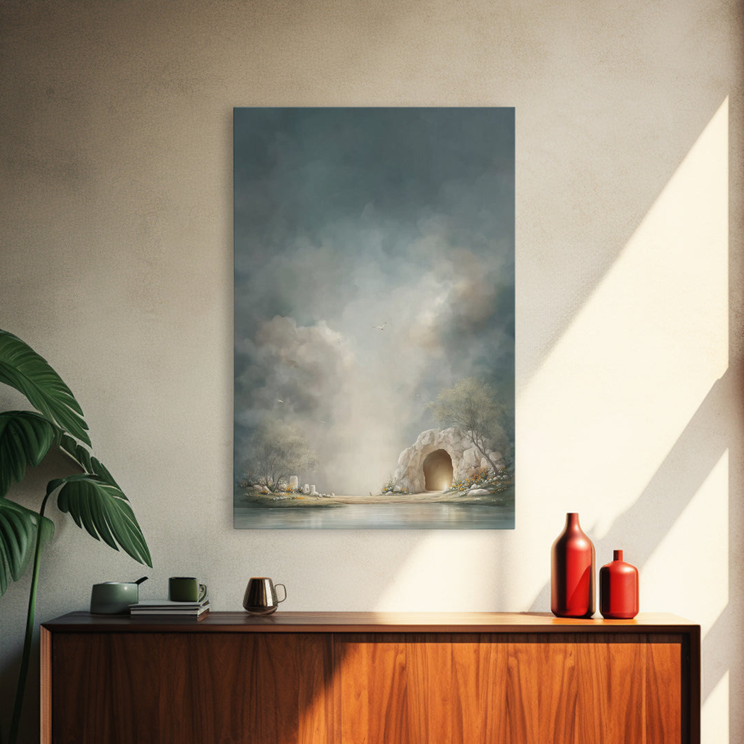 Morning Of Peace - Framed Canvas Print - Christian Wall Art - Modern Christian Art - Subtle Christian Art - Christian Art Canvas - Christia