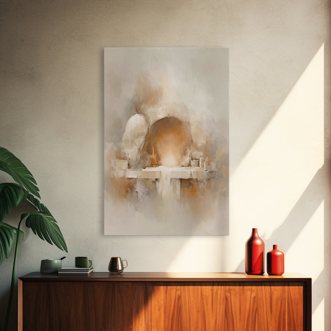 Stone Of Dawn - Framed Canvas Print - Christian Painting - Christian Art Canvas - Christian Wall Art - Modern Christian Art - Christian Gif