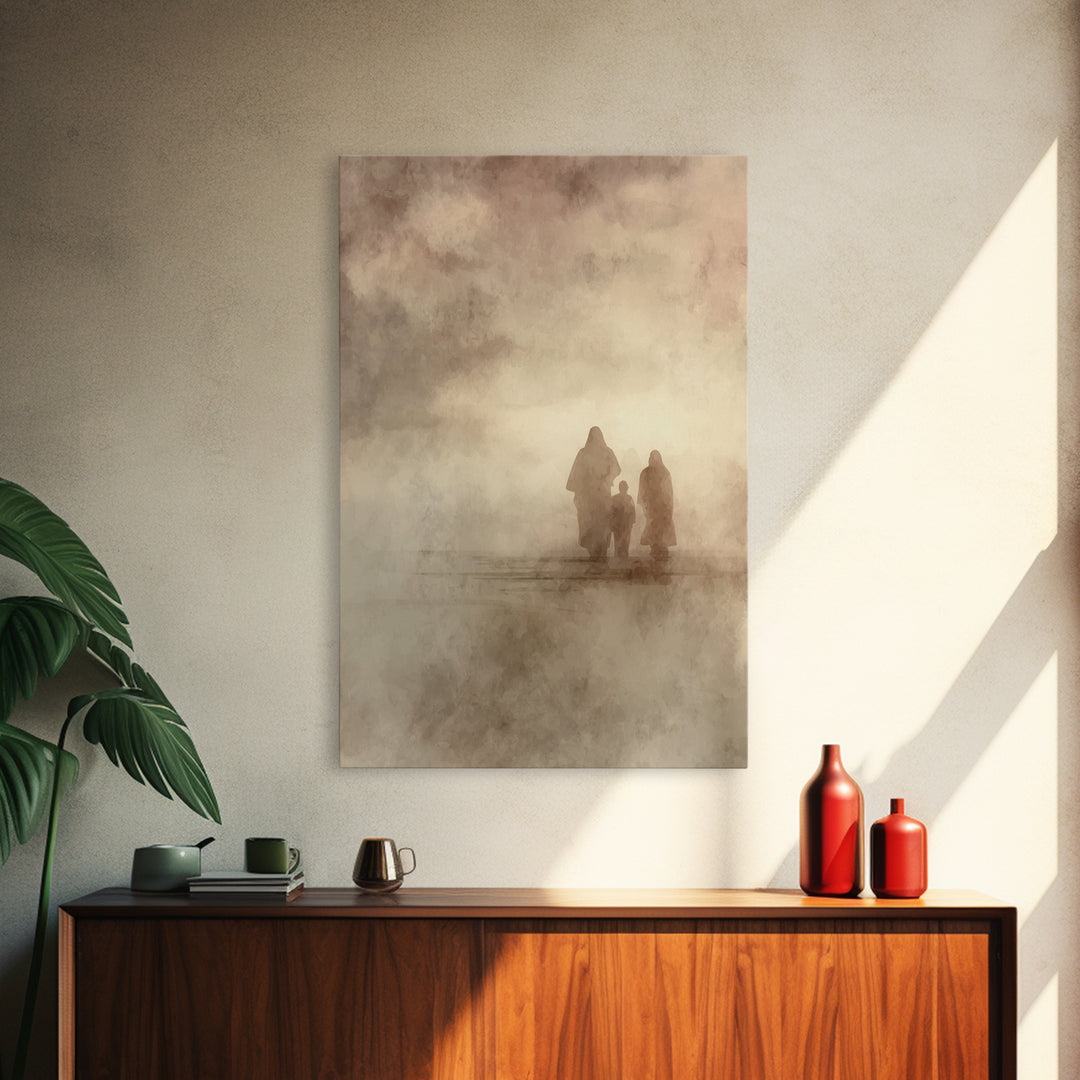 Silent Faith Journey – Framed Canvas Print – Christian Art Canvas – Christian Wall Art – Subtle Christian Art – Jesus Painting – Christian