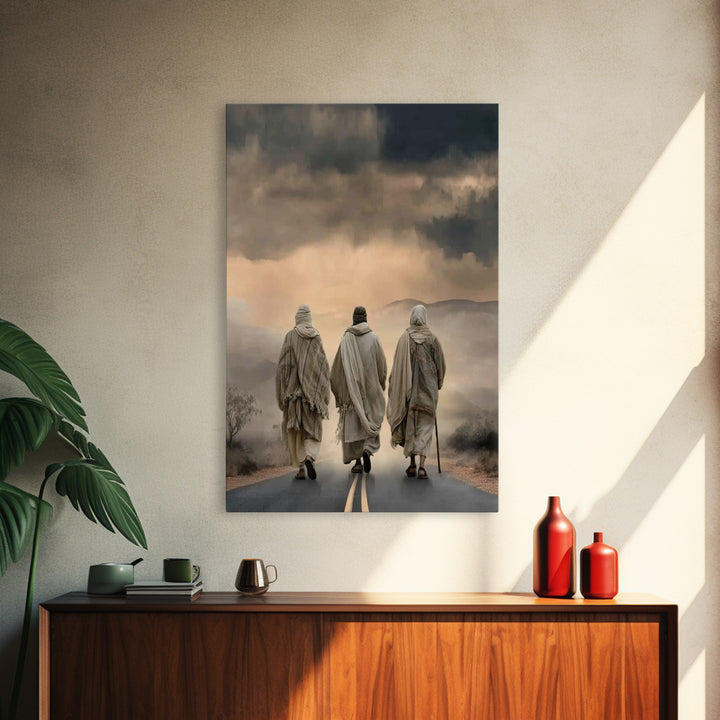 Desert Morning Hope – Framed Canvas Print – Christian Wall Art – Christian Art Canvas – Moody Christian Art – Jesus Painting – Christian Ch