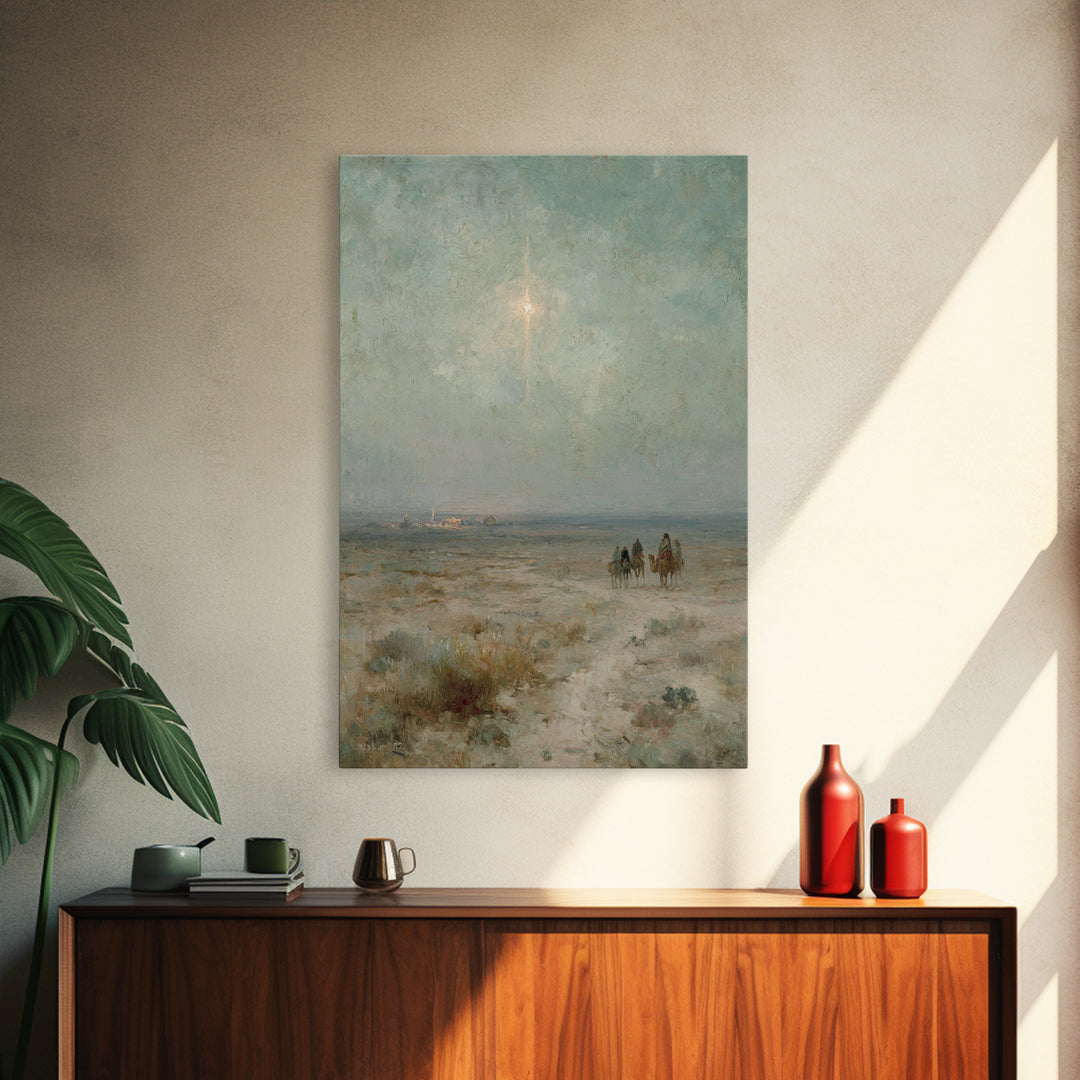 Garden Meeting Grace | Framed Canvas Print | Christian Wall Art | Jesus Painting | Christian Art Canvas | Vintage Christian Art | Christian