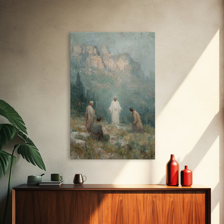 Radiant Summit Grace – Framed Canvas Print – Christian Art Canvas – Christian Wall Art – Jesus Painting – Modern Christian Art – Christian