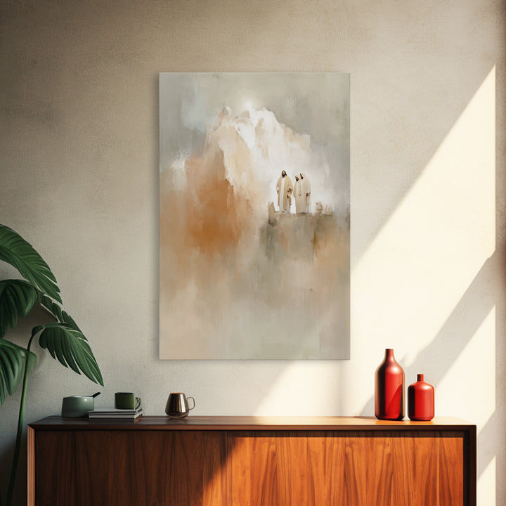 Transfiguration Light Sky – Framed Canvas Print – Christian Art Canvas – Christian Wall Art – Jesus Painting – Large Christian Painting – C