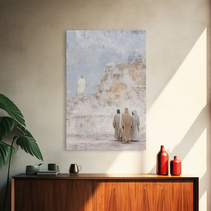Holy Peak Radiance | Framed Canvas Print | Christian Art Canvas | Christian Wall Art | Jesus Painting | Modern Christian Art | Christian Gi