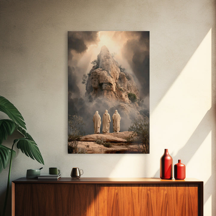 Summit of Glory – Framed Canvas Print – Christian Art Canvas – Christian Wall Art – Jesus Painting – Modern Christian Art – Christian Gift