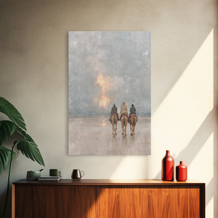 Desert Starfire – Framed Canvas Print – Christian Art Canvas – Jesus Painting – Christian Wall Art – Christian Christmas Art