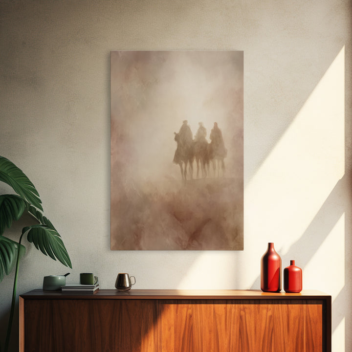 Sacred Mist – Framed Canvas Print – Christian Christmas Art – Christian Wall Art – Christian Art Canvas – Jesus Painting