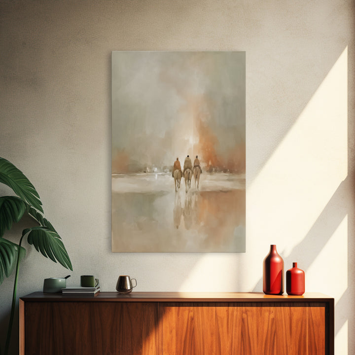 Wandering Light – Framed Canvas Print – Jesus Painting – Christian Art Canvas – Christian Christmas Art – Christian Wall Art