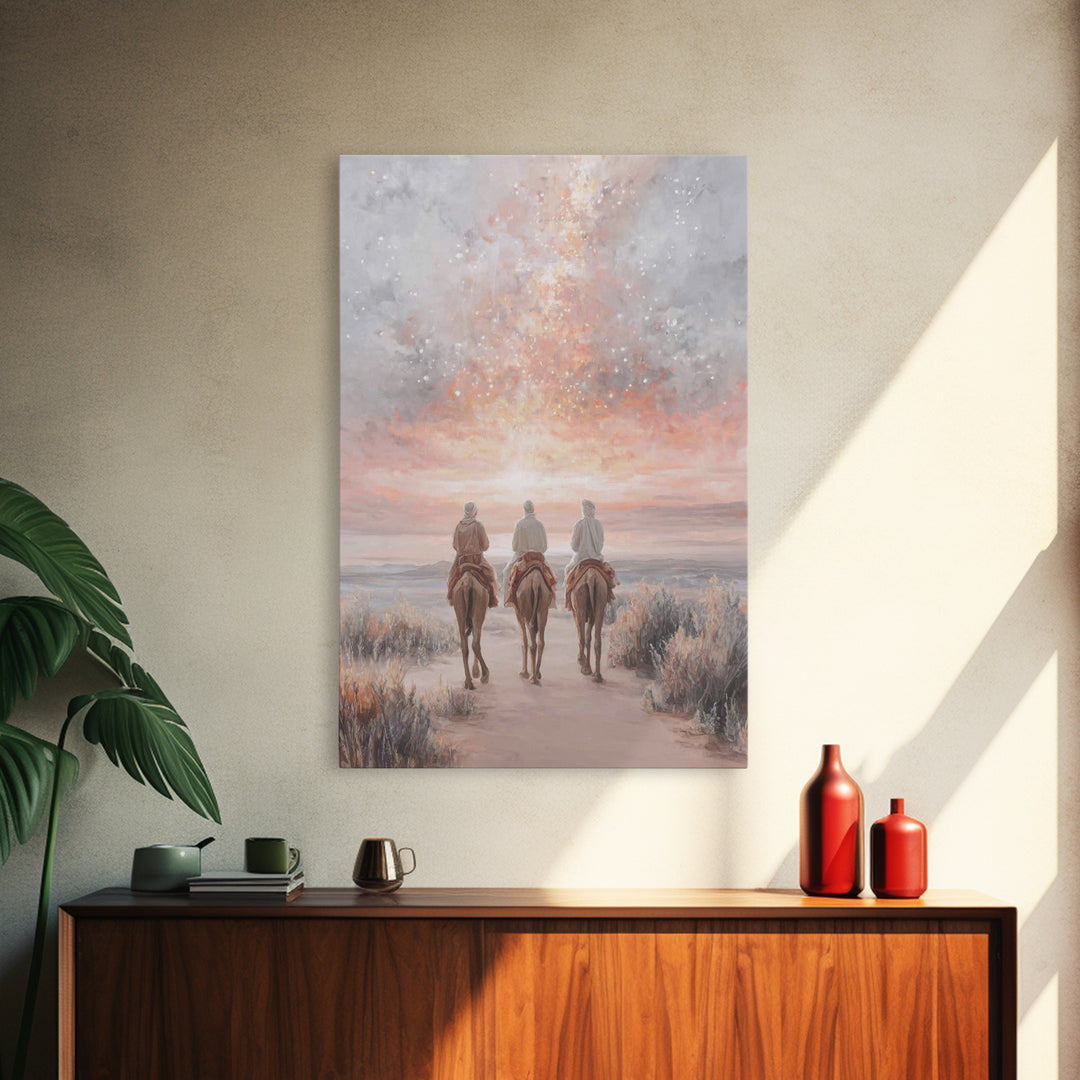 Dawn Promise – Framed Canvas Print – Christian Christmas Art – Jesus Painting – Christian Art Canvas – Christian Wall Art
